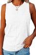 Karleedress Solid Crewneck Casual Tank Top