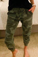 Karleedress Drawstring Waist Camo Jogger