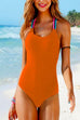 Karleedress Candy Straps Back Cut Out One Piece Swimwear