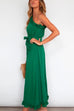 Karleedress One Shoulder Tie Waist Ruffle Maxi Dress