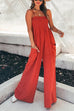 Karleedress Frill Smocked Wide Leg Pockets Cami Jumpsuit