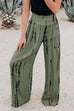 Karleedress Frilled Elastic High Waist Wide Leg Tie Dye Pants