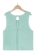 Karleedress Solid Back Buttons Knitting Tank