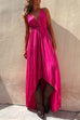 Karleedress V Neck High Low Hem Tie Dye Maxi Cami Dress