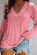 Karleedress V Neck Long Sleeves Cozy T Shirt