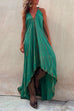 Karleedress V Neck High Low Hem Tie Dye Maxi Cami Dress