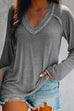 Karleedress V Neck Long Sleeves Cozy T Shirt