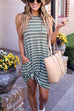 Karleedress Striped Loose Tank Sundress With Pockets