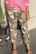 Karleedress Elastic Waist Camo Cargo Pants