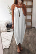 KD Wrapped Split Solid Cami Beach Dress